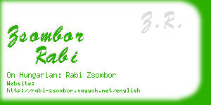 zsombor rabi business card